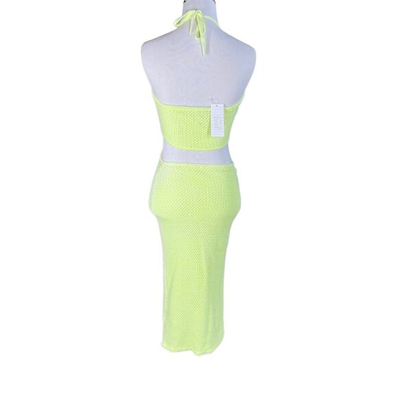 NWT Victor Glemaud Sleeveless Dress in Neon Green XS - Picture 5 of 9